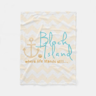 Blok Island, waar de tijd nog blijft steken Fleece Deken