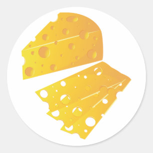 Blok kaasstickers ronde sticker