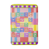 Blok Letters Bath Mat (Voorkant Verticaal)