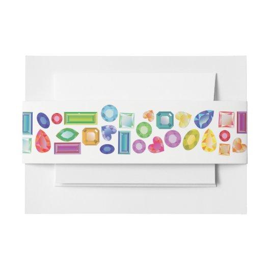 BLOK Mitzvah Invitation Belly Band Wrap Uitnodigingen Wikkel (Voorkant Voorbeeld)