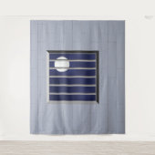 Blok Muur Metalen Bars Volle Maan Achtergrond Hall Wandkleed (Voorkant)