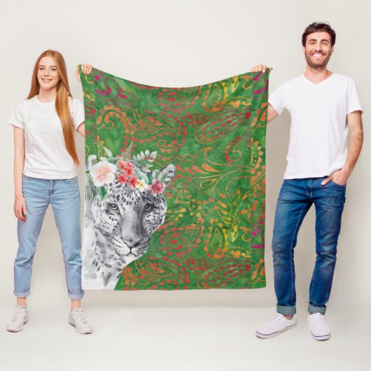 Blok Oerwoud Blok Fleece Deken (In situ)