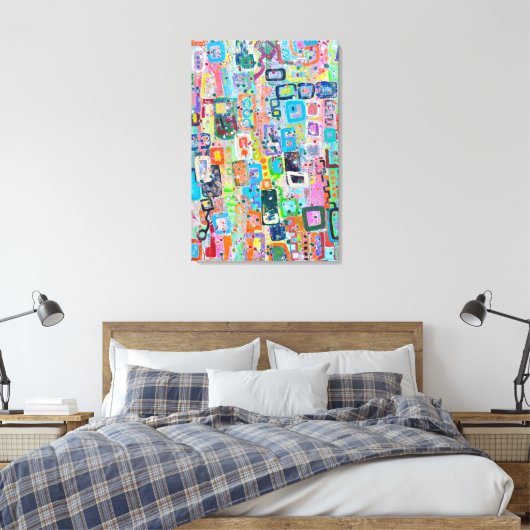 Blok Party 24 x 36 Canvas Print (Insitu (Slaapkamer))