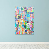 Blok Party 24 x 36 Canvas Print (Insitu (Houten vloer))