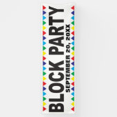 Blok Party straatbanner Spandoek (Verticaal)
