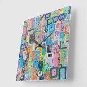 Blok Party Wall Clock Vierkante Klok (Hoek)