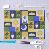 Blok Patchwork (Middernacht Haard) Tissuepapier (Craft)
