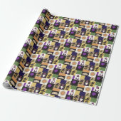 Blok Patchwork (Zonne Corona) Cadeaupapier (Uitgerold)