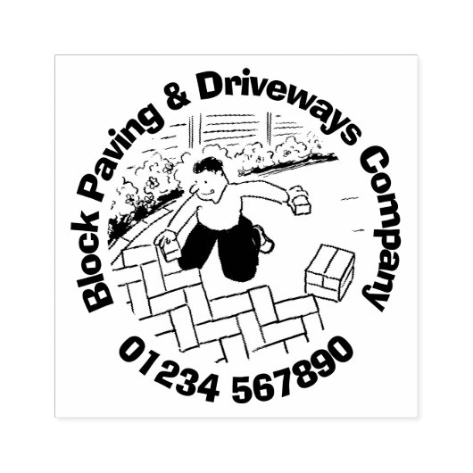 Blok Paving & Driveways. Rubberstempel (Afrduk)