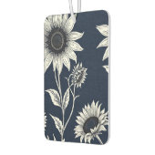 Blok print blauw en wit Zonnebloemen Luchtverfrisser (Links)