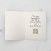 Blok Print Schaap Ezel Quilt - Groene Kerst. Feestdagen Kaart (Binnen)