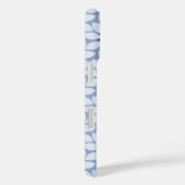 Blok Print Tegelbloemen blauw Case-Mate iPhone Case (Achterkant / Rechts)