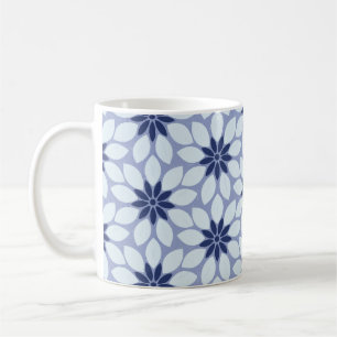 Blok Print Tegelbloemen blauw Koffiemok