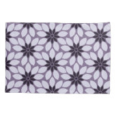 Blok Print Tegelbloemen paarse Kussensloop (Achterkant-Links)
