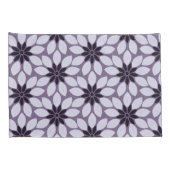 Blok Print Tegelbloemen paarse Kussensloop (Achterkant-Rechts)