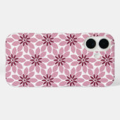 Blok Print Tegelbloemen roze rood Case-Mate iPhone Case (Achterkant (horizontaal))