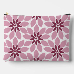 Blok Print Tegelbloemen roze rood Etui