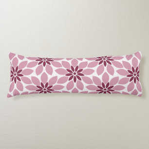 Blok Print Tegelbloemen roze rood Lichaamskussen