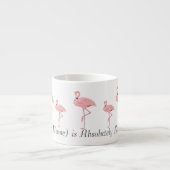 Blok roze flamingos Aangepaste naam Espresso Kop (Voorkant)