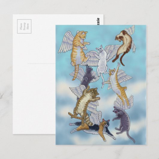 Blok van Angel Cats Briefkaart (Voorkant / Achterkant)