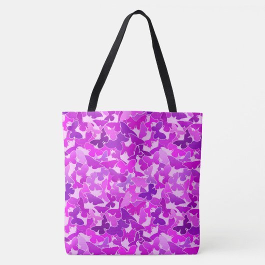 Blok van Butterflies, Amethyst, Violet en Orchid Tote Bag (Voorkant)