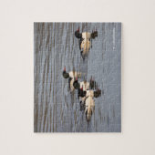 Blok van de eenden van de Gelijke Merganser bij de Legpuzzel (Verticaal)