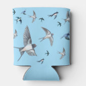 Blok van de gevechtsvogels ter illustratie blikjeskoeler (Achterkant)