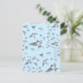 Blok van de gevechtsvogels ter illustratie briefkaart (Staand voorkant)