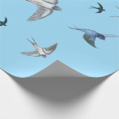 Blok van de gevechtsvogels ter illustratie cadeaupapier (Hoek)