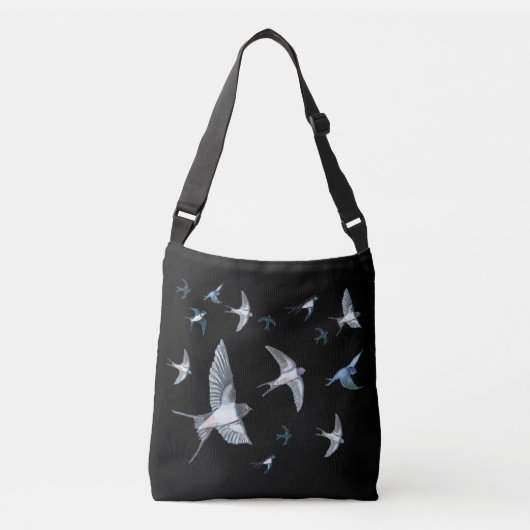 Blok van de gevechtsvogels ter illustratie crossbody tas (Voorkant)