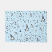 Blok van de gevechtsvogels ter illustratie deurmat (Voorkant)
