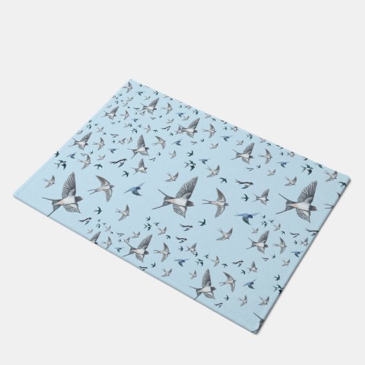 Blok van de gevechtsvogels ter illustratie deurmat (Schuin)
