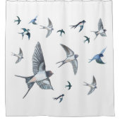 Blok van de gevechtsvogels ter illustratie douchegordijn (Voorkant)