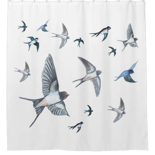 Blok van de gevechtsvogels ter illustratie douchegordijn (Voorkant)