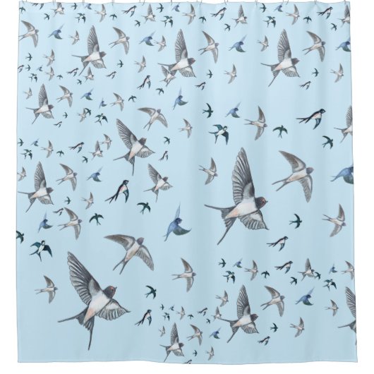 Blok van de gevechtsvogels ter illustratie douchegordijn (Voorkant)