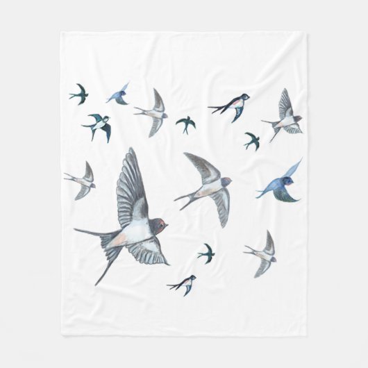 Blok van de gevechtsvogels ter illustratie fleece deken (Voorkant)