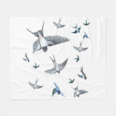 Blok van de gevechtsvogels ter illustratie fleece deken (Voorkant (Horizontaal))