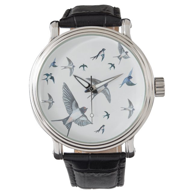 Blok van de gevechtsvogels ter illustratie horloge (Voorkant)