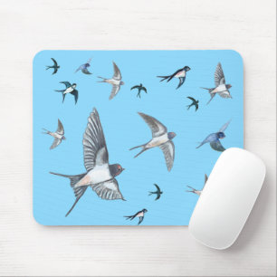 Blok van de gevechtsvogels ter illustratie muismat