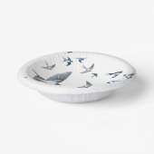 Blok van de gevechtsvogels ter illustratie papieren kommen (Gebogen)