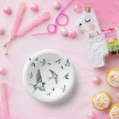 Blok van de gevechtsvogels ter illustratie papieren kommen (Feest)