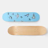 Blok van de gevechtsvogels ter illustratie persoonlijk skateboard (Horizontaal)