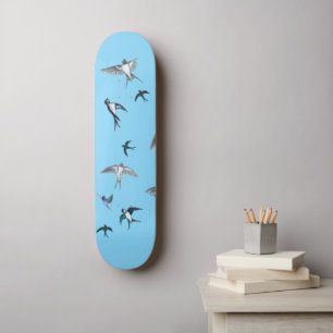 Blok van de gevechtsvogels ter illustratie persoonlijk skateboard