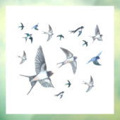 Blok van de gevechtsvogels ter illustratie raamsticker (Vel 3)