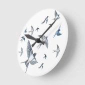 Blok van de gevechtsvogels ter illustratie ronde klok (Hoek)