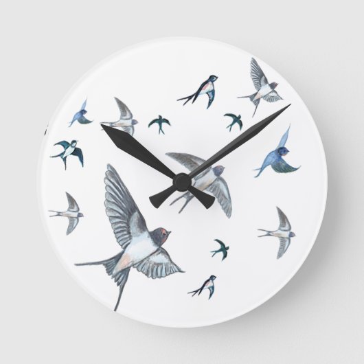 Blok van de gevechtsvogels ter illustratie ronde klok (Voorkant)