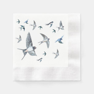 Blok van de gevechtsvogels ter illustratie servet