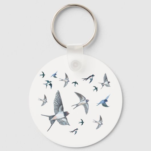 Blok van de gevechtsvogels ter illustratie sleutelhanger (Voorkant)