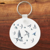 Blok van de gevechtsvogels ter illustratie sleutelhanger (Voorkant)