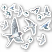 Blok van de gevechtsvogels ter illustratie sticker (Voorkant)